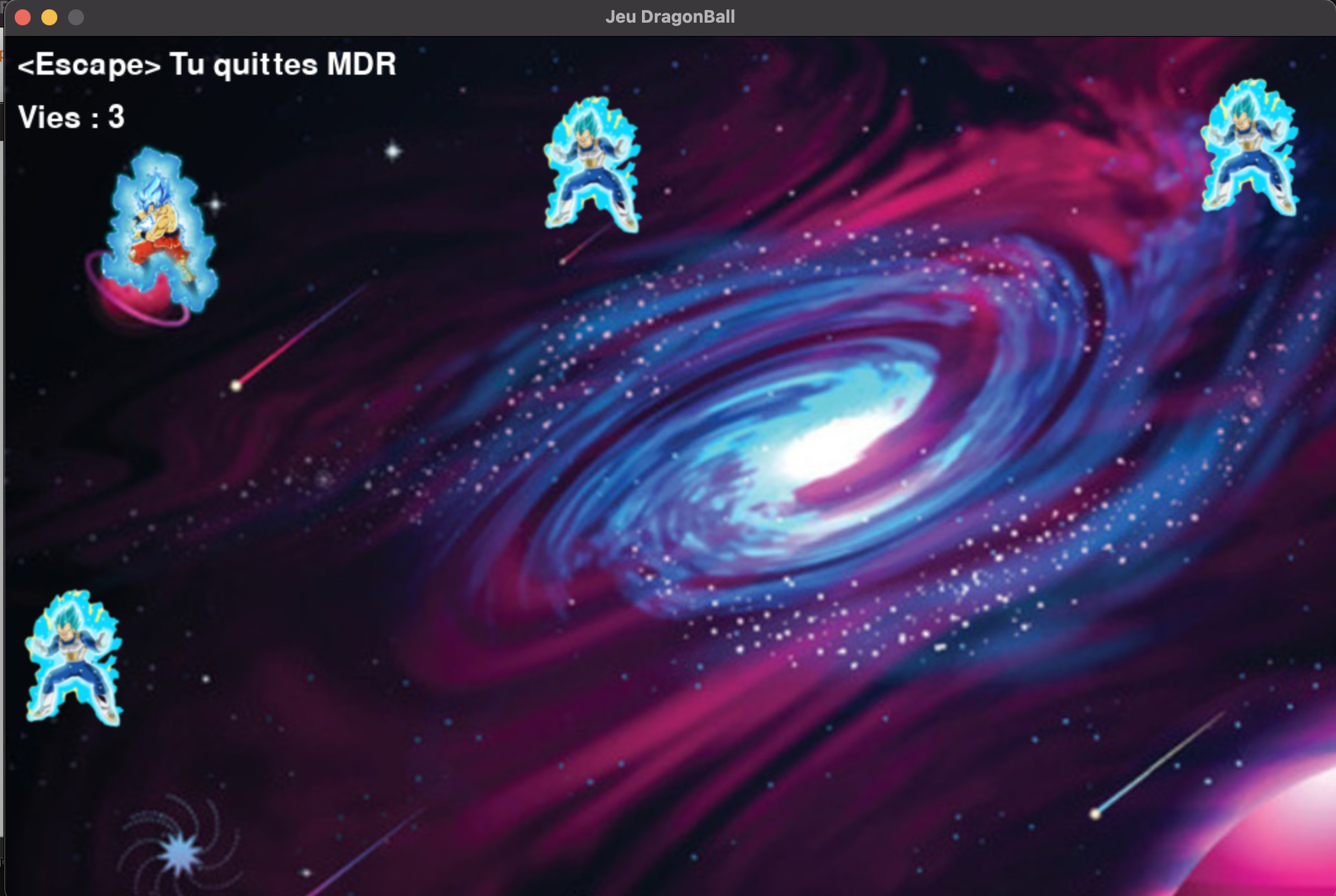 Capture du jeu dragon ball esquive